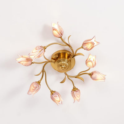 Vathaos Tulip Serenade Glass Ceiling Lamp