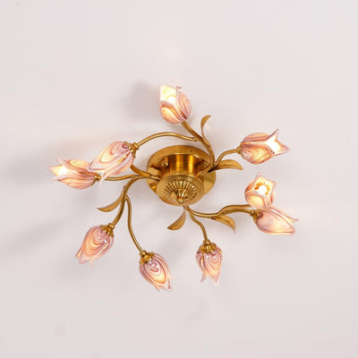 Vathaos Tulip Serenade Glass Ceiling Lamp