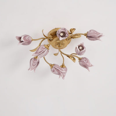 Vathaos Tulip Serenade Glass Ceiling Lamp