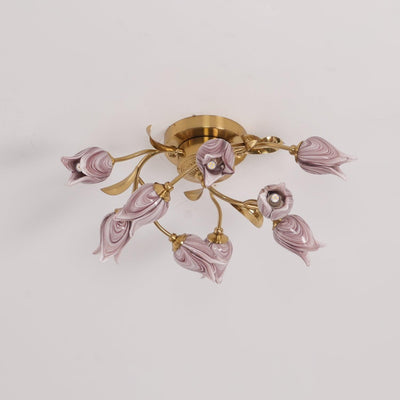 Vathaos Tulip Serenade Glass Ceiling Lamp