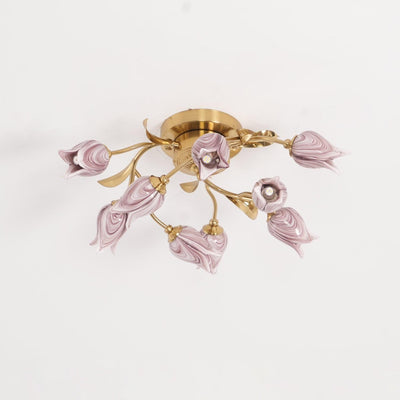 Vathaos Tulip Serenade Glass Ceiling Lamp