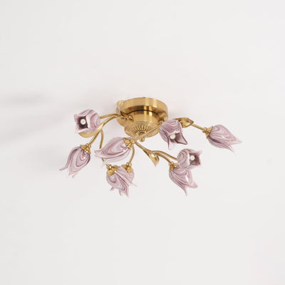 Vathaos Tulip Serenade Glass Ceiling Lamp