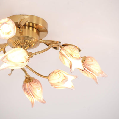 Vathaos Tulip Serenade Glass Ceiling Lamp