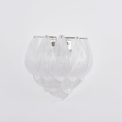 Lioriniella Wall Lamp Murano Glass Petal Frosted Cascading
