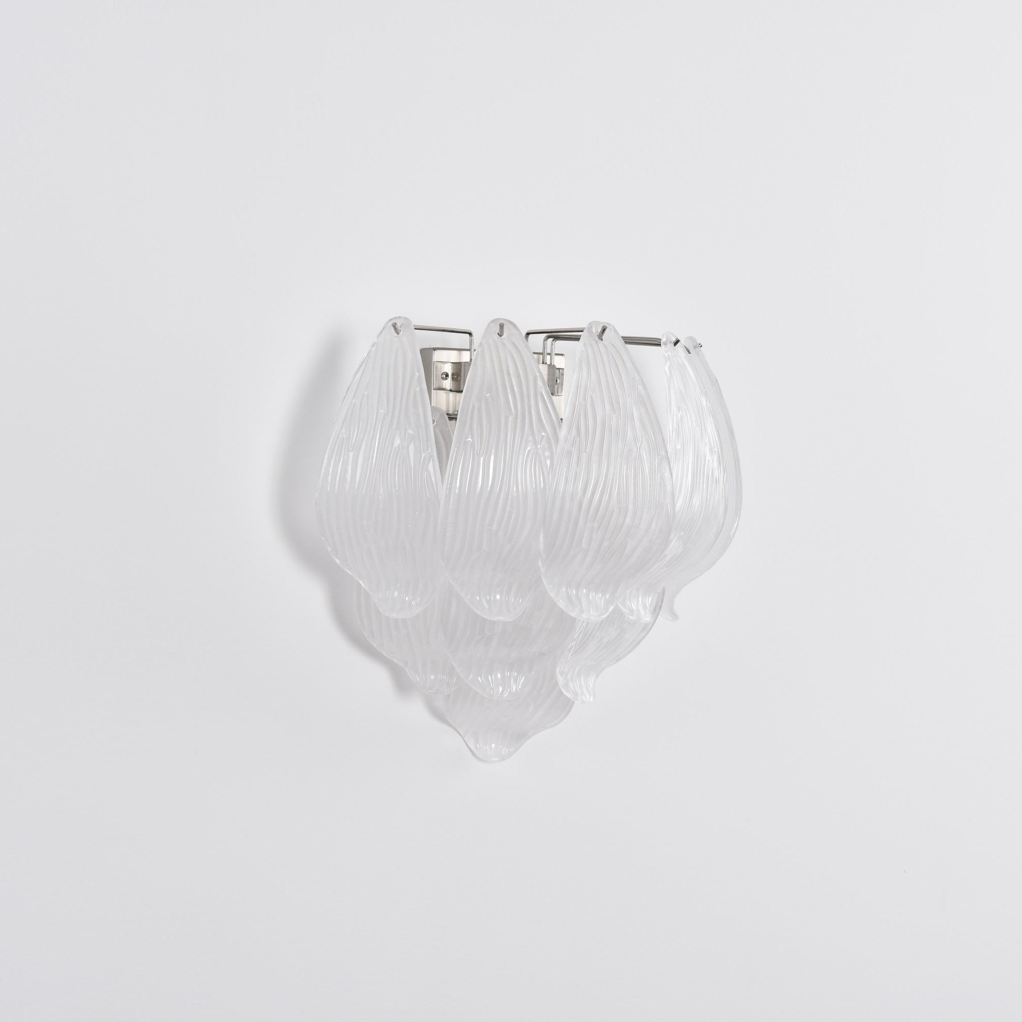 Lioriniella Wall Lamp Murano Glass Petal Frosted Cascading