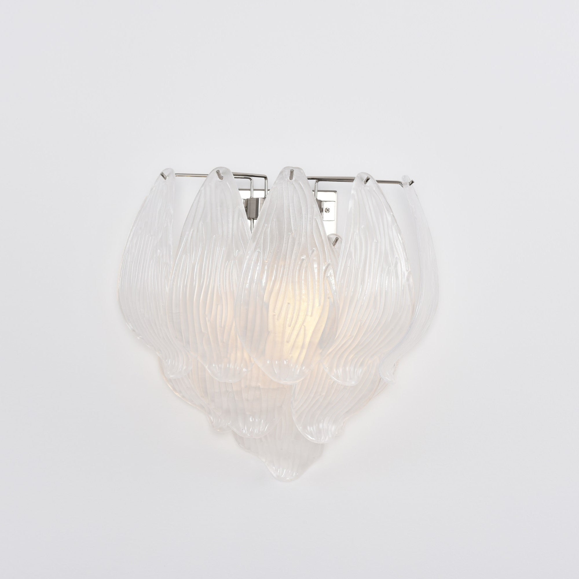 Lioriniella Wall Lamp Murano Glass Petal Frosted Cascading