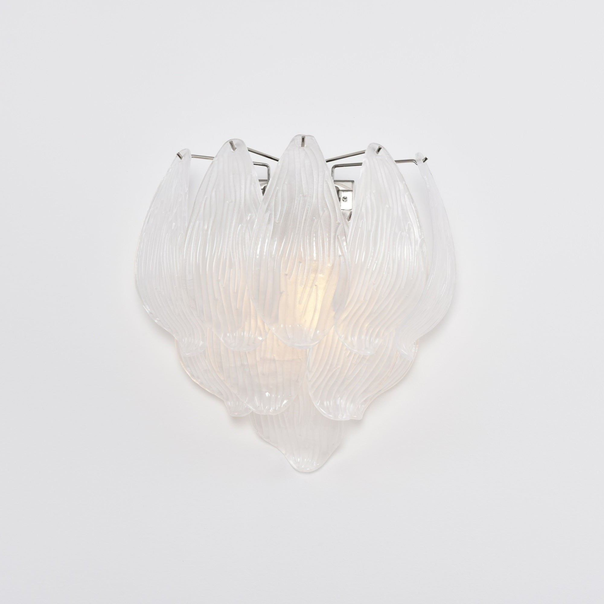 Lioriniella Wall Lamp Murano Glass Petal Frosted Cascading