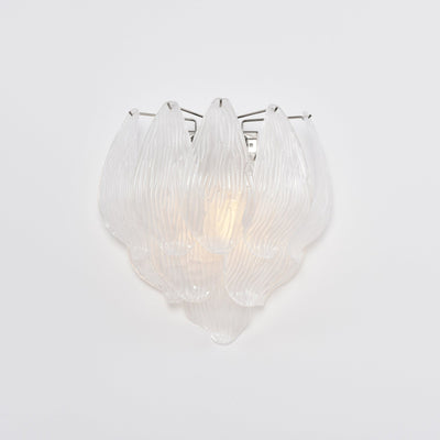 Lioriniella Wall Lamp Murano Glass Petal Frosted Cascading