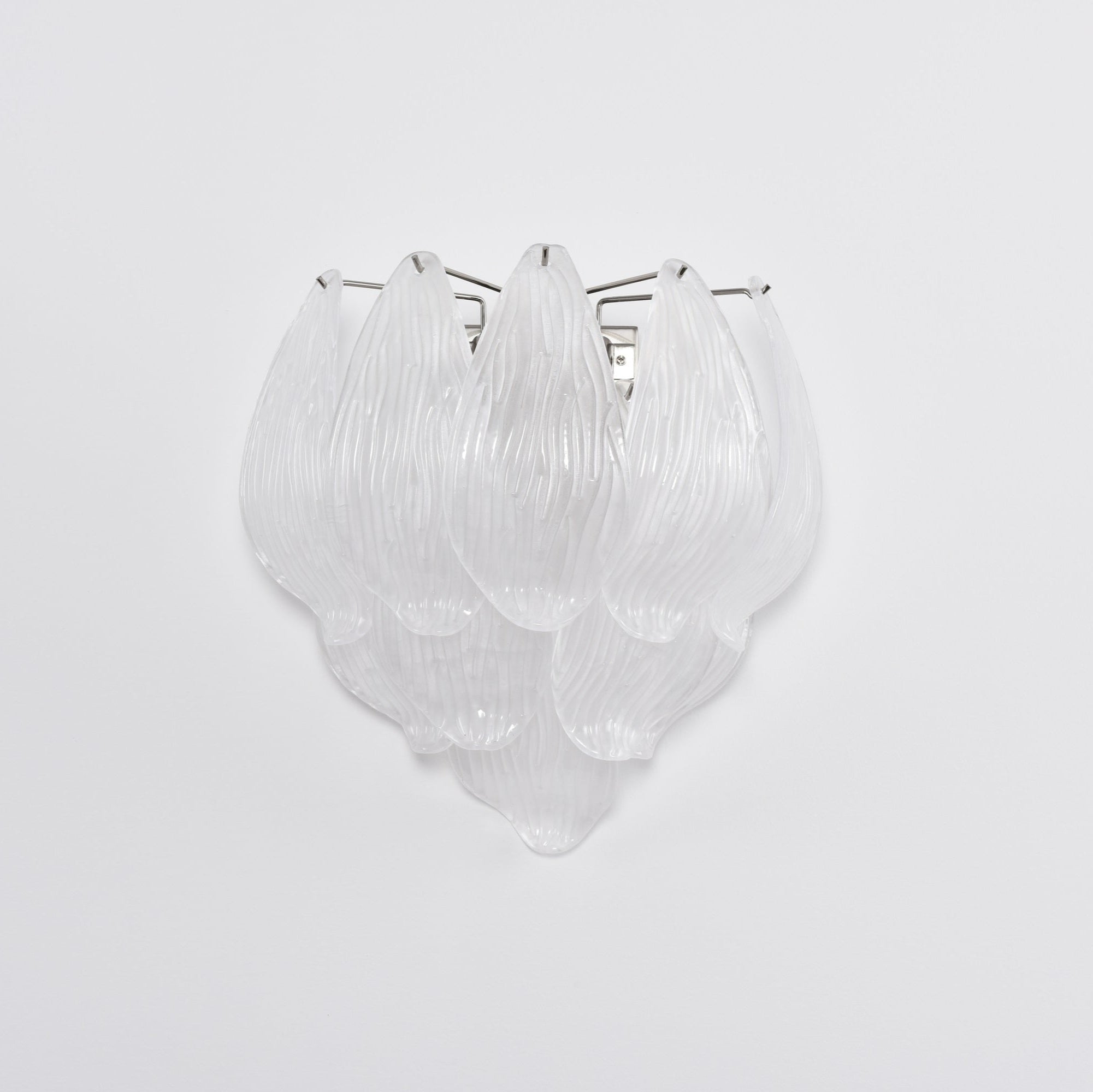 Lioriniella Wall Lamp Murano Glass Petal Frosted Cascading