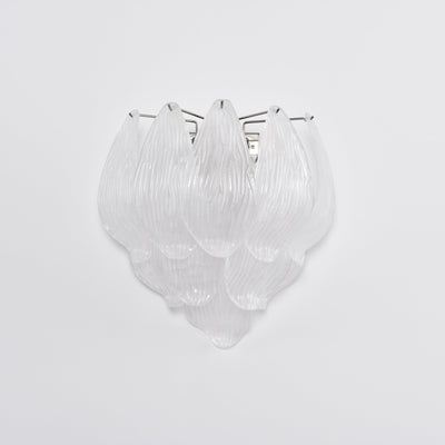 Lioriniella Wall Lamp Murano Glass Petal Frosted Cascading