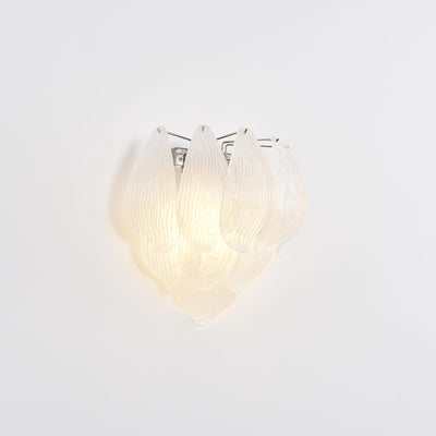 Lioriniella Wall Lamp Murano Glass Petal Frosted Cascading