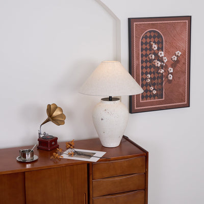 Solix Ceramics Fabric Table Lamp