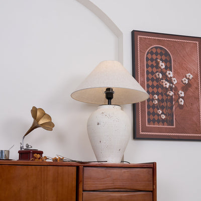 Solix Ceramics Fabric Table Lamp