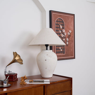 Solix Ceramics Fabric Table Lamp