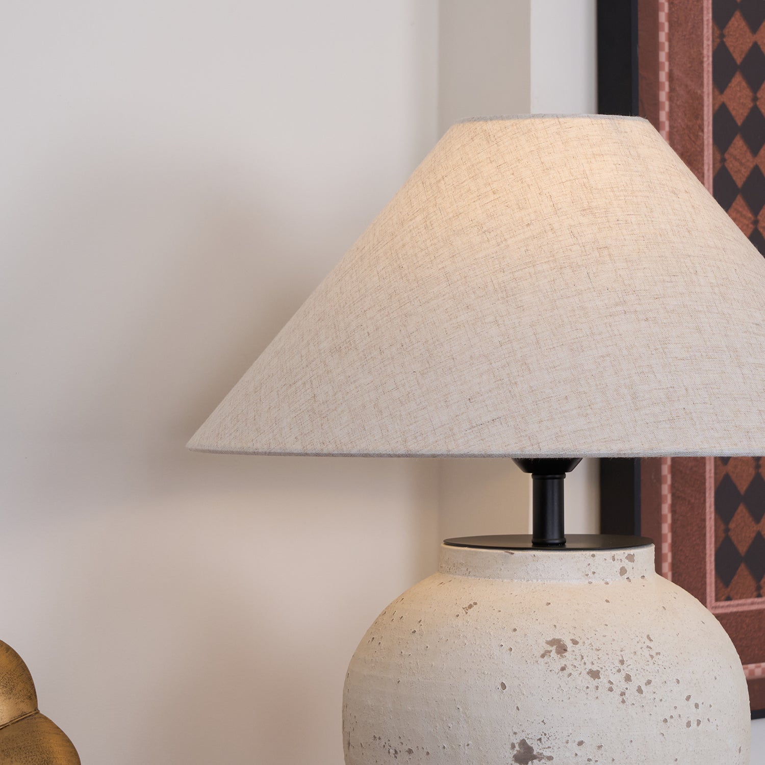 Solix Ceramics Fabric Table Lamp
