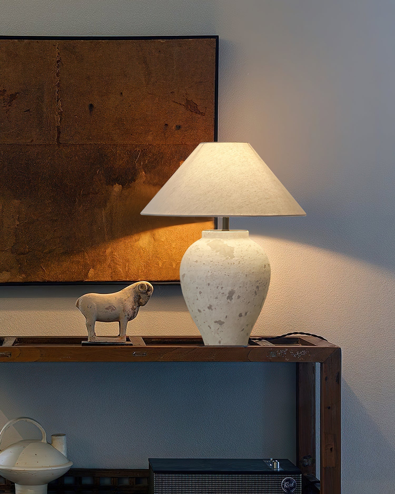 Solix Ceramics Fabric Table Lamp