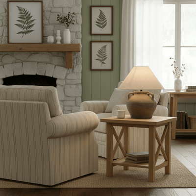 Rudric Two Handled Ceramic Jar Table Lamp