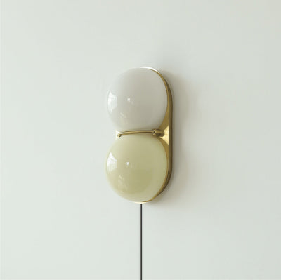 Orinborne Globe Glass Plug In Indoor Wall Light