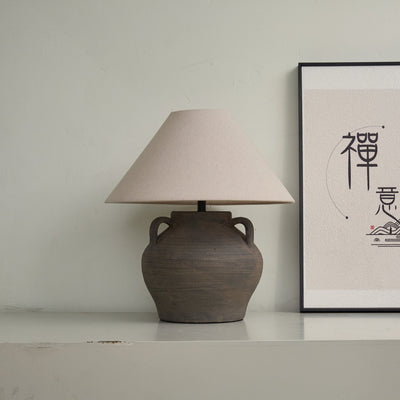 Rudric Two Handled Ceramic Jar Table Lamp