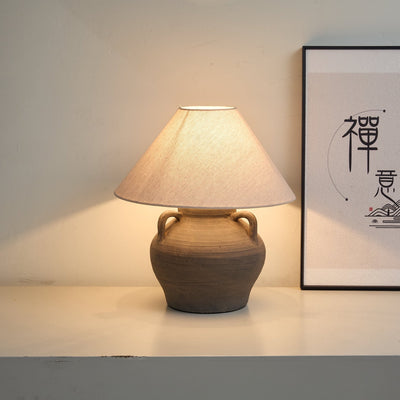 Rudric Two Handled Ceramic Jar Table Lamp
