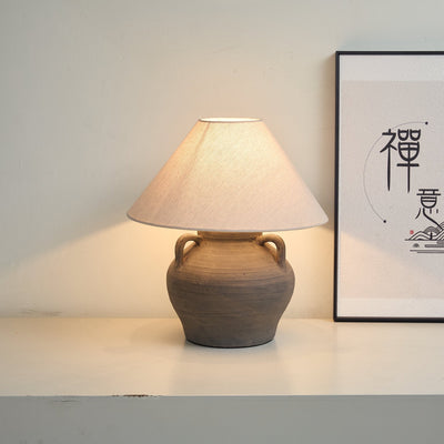 Rudric Two Handled Ceramic Jar Table Lamp