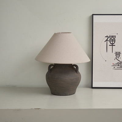 Rudric Two Handled Ceramic Jar Table Lamp
