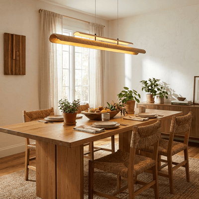 Lignelle Wood Linear Pendant Light