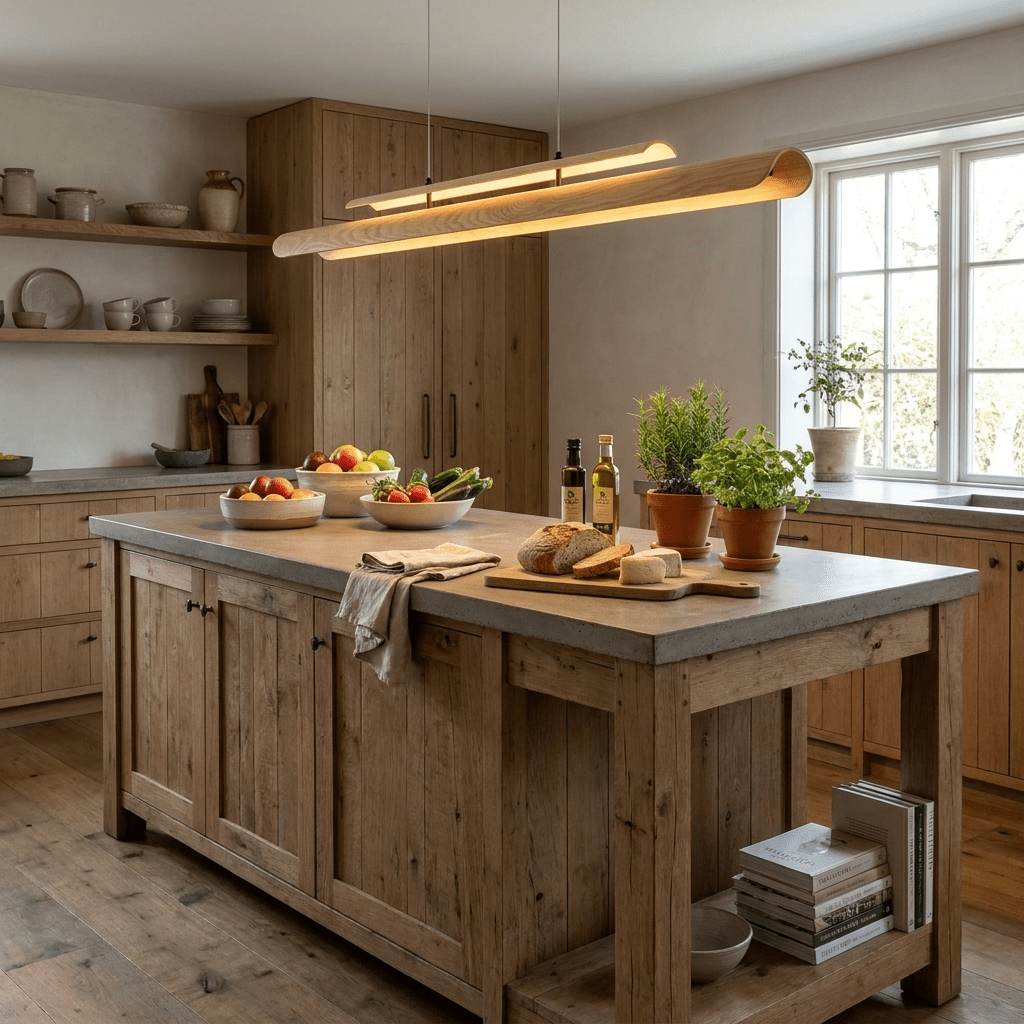 Lignelle Wood Linear Pendant Light