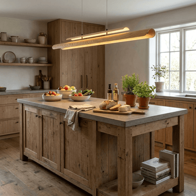 Lignelle Wood Linear Pendant Light