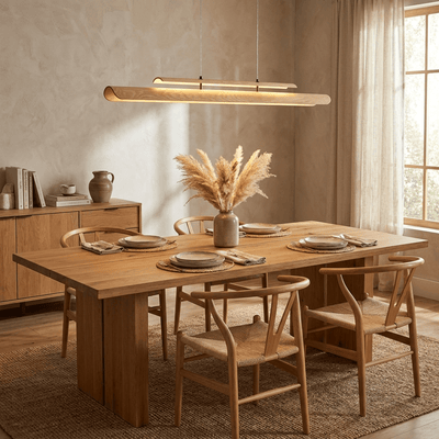 Lignelle Wood Linear Pendant Light