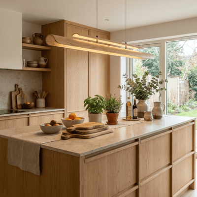 Lignelle Wood Linear Pendant Light
