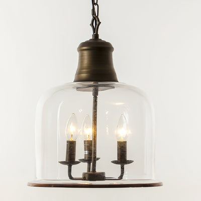 Sysolion Vintage Elegance Glass Pendant Lamp - Neutral Decor