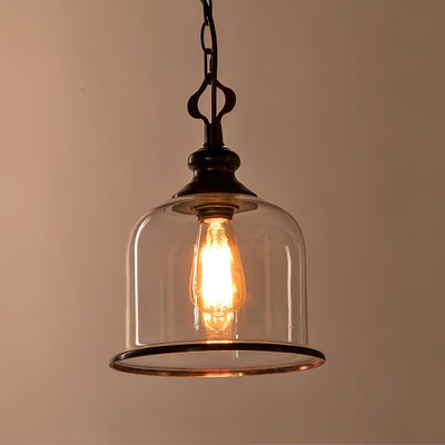 Sysolion Vintage Elegance Glass Pendant Lamp - Neutral Decor