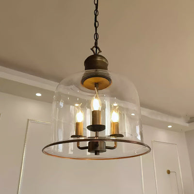 Sysolion Vintage Elegance Glass Pendant Lamp - Neutral Decor
