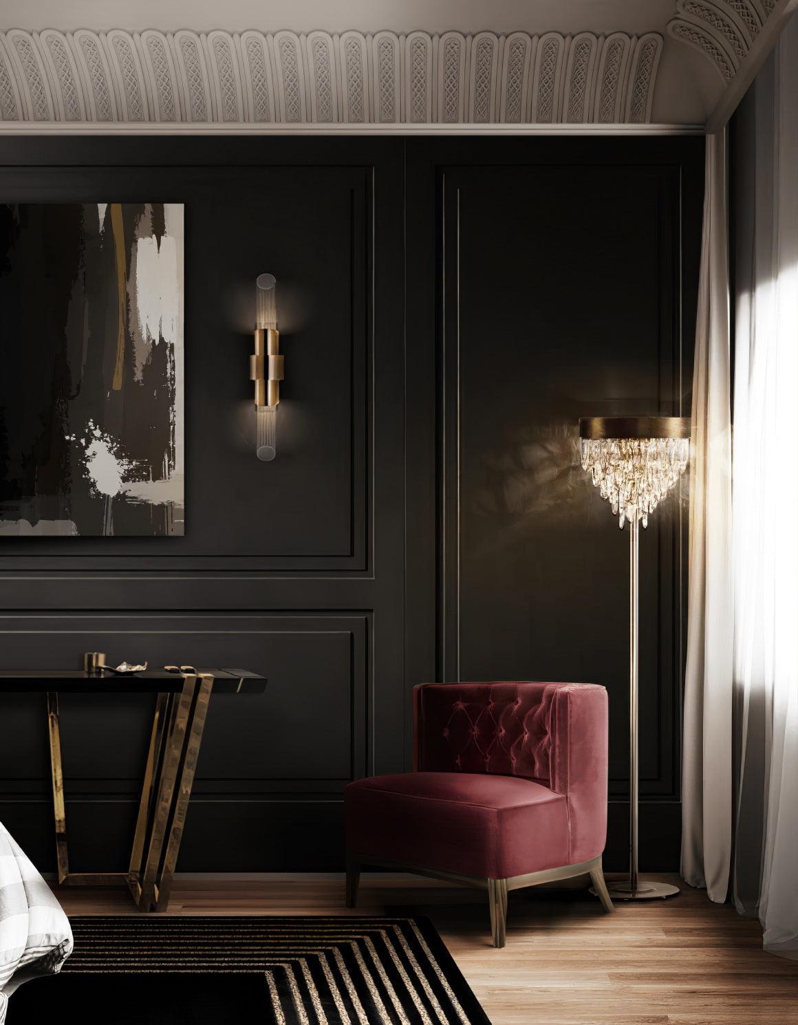 Seluise Wall Lamp Nordic Art Small Crystal Metal