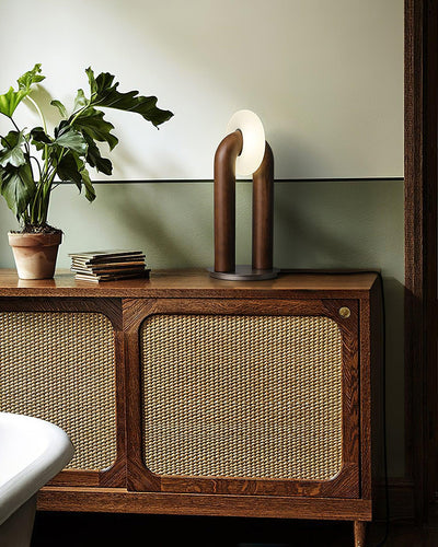 Elvelelia Vintage Wood Table Lamp