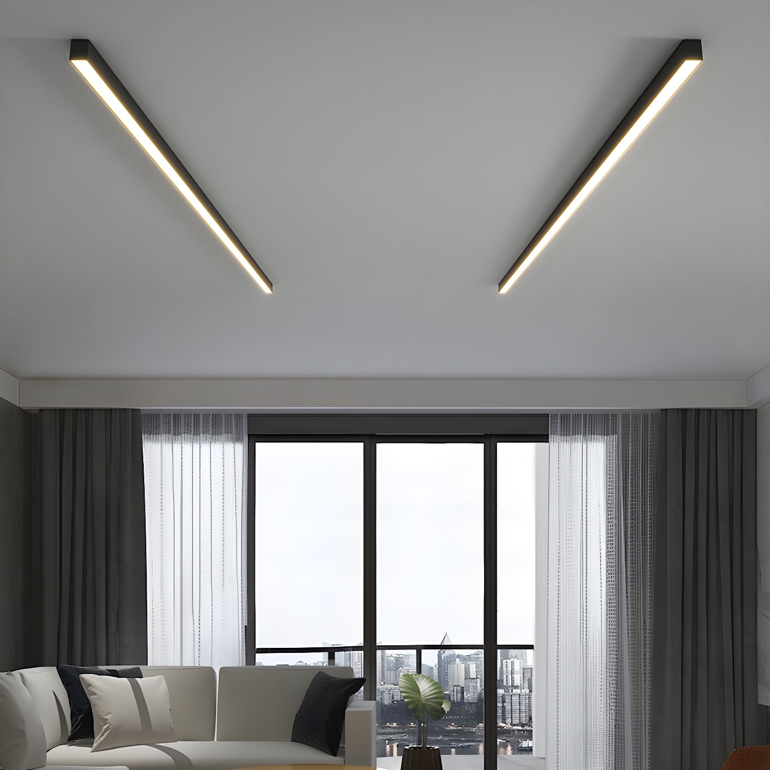 Somino Ceiling Lamp Linear Ultra Slim Minimalist Functional