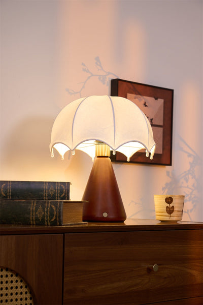 Parasol Wooden Table Lamp