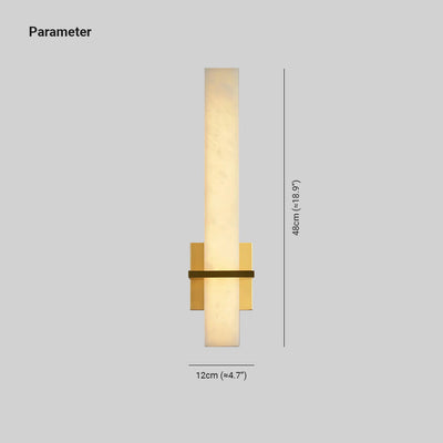 Ritta Modern Alabaster Cuboid Wall Light