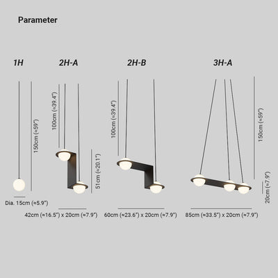 Valentina  Black  Glass Pendant Lamp