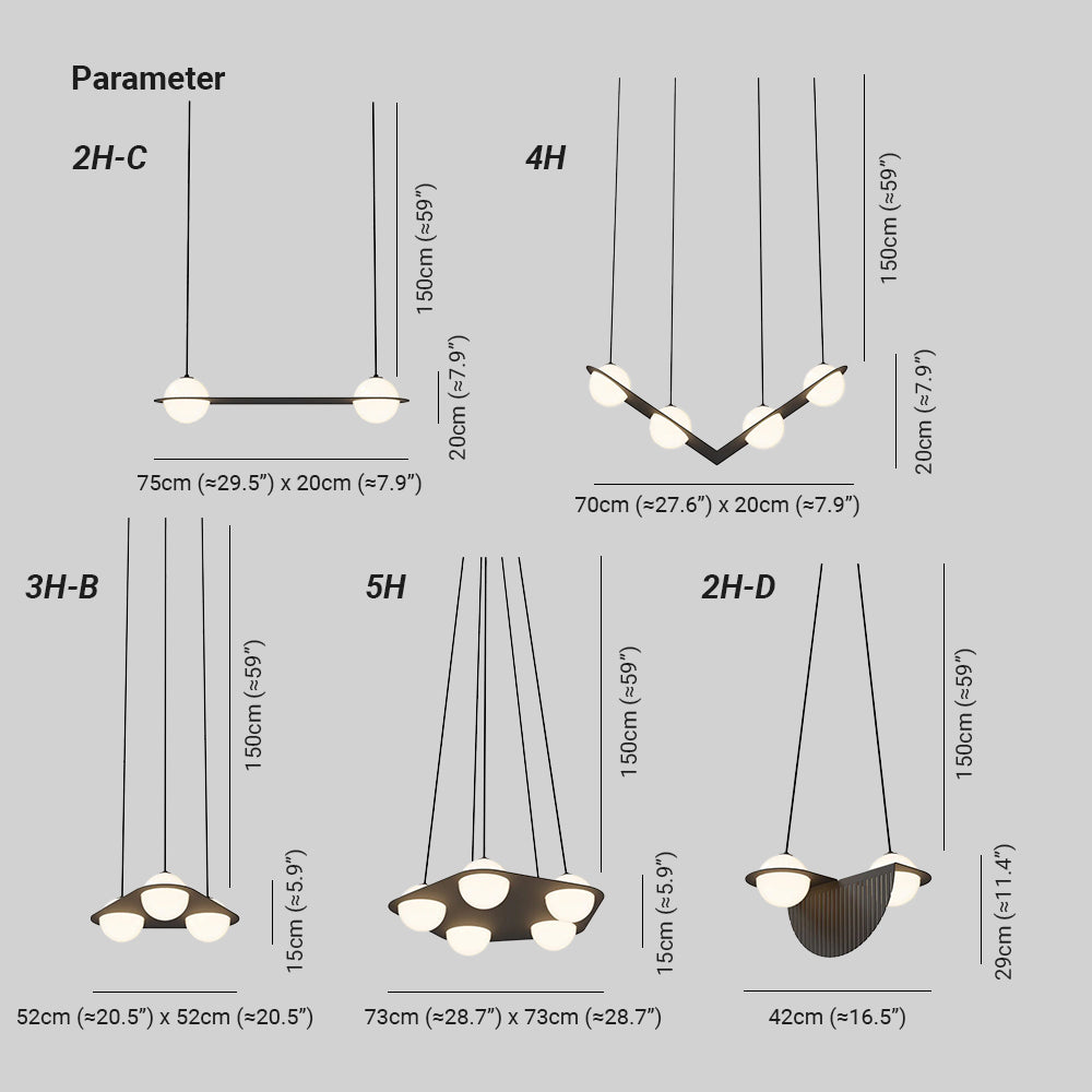Valentina  Black  Glass Pendant Lamp