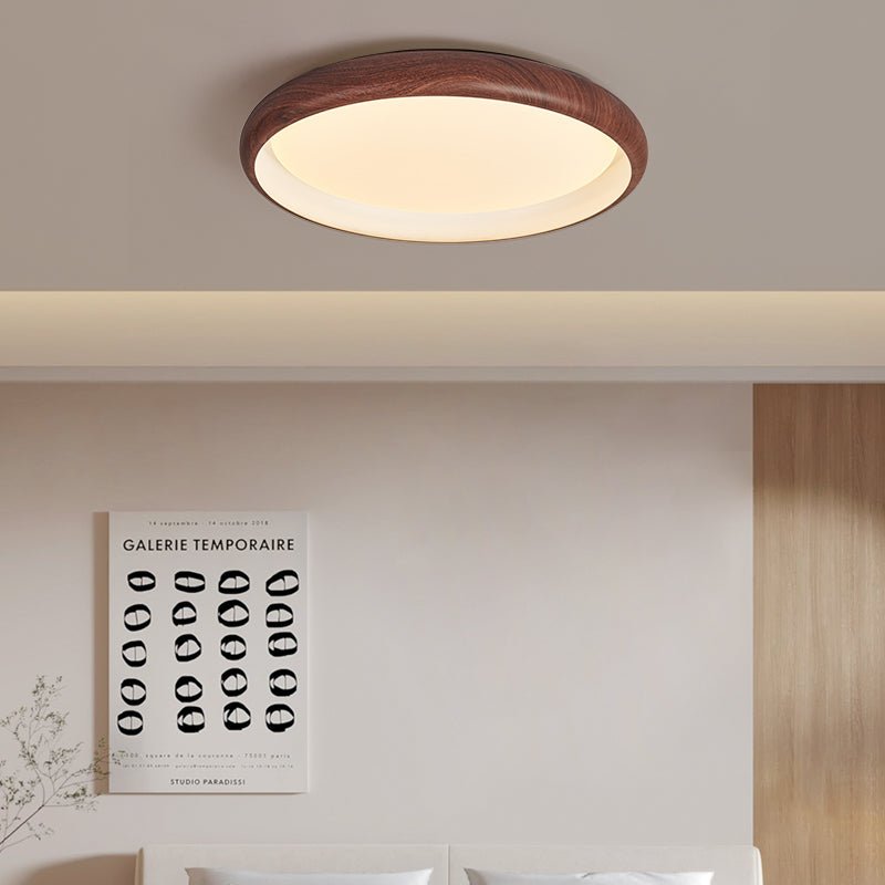 Zesolis Modern Minimalist Walnut Ceiling Light