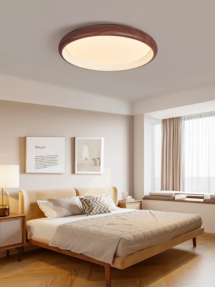 Zesolis Modern Minimalist Walnut Ceiling Light