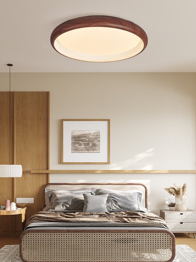 Zesolis Modern Minimalist Walnut Ceiling Light