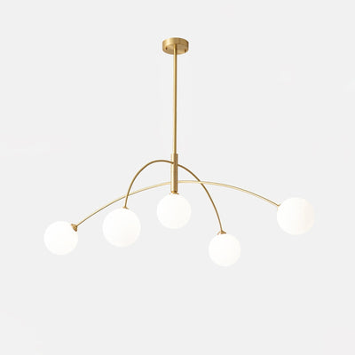 Orieliel Chandelier Valentina Arc Brass Elegant