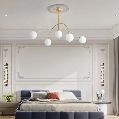 Orieliel Chandelier Valentina Arc Brass Elegant