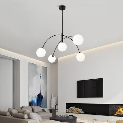Orieliel Chandelier Valentina Arc Brass Elegant