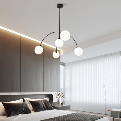 Orieliel Chandelier Valentina Arc Brass Elegant