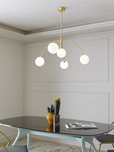 Orieliel Chandelier Valentina Arc Brass Elegant