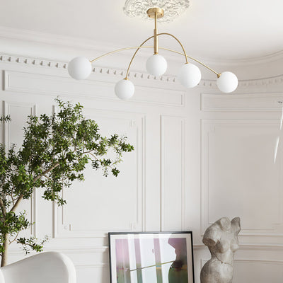 Orieliel Chandelier Valentina Arc Brass Elegant